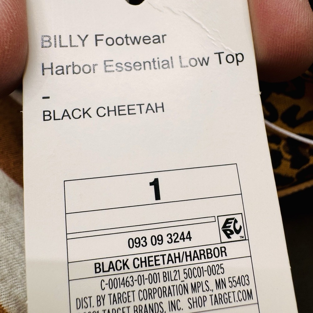 Billy Harbor Essentials Low Top Shoes Girls 1 Cheetah Print Zip Orthotic NWT - Picture 6 of 6